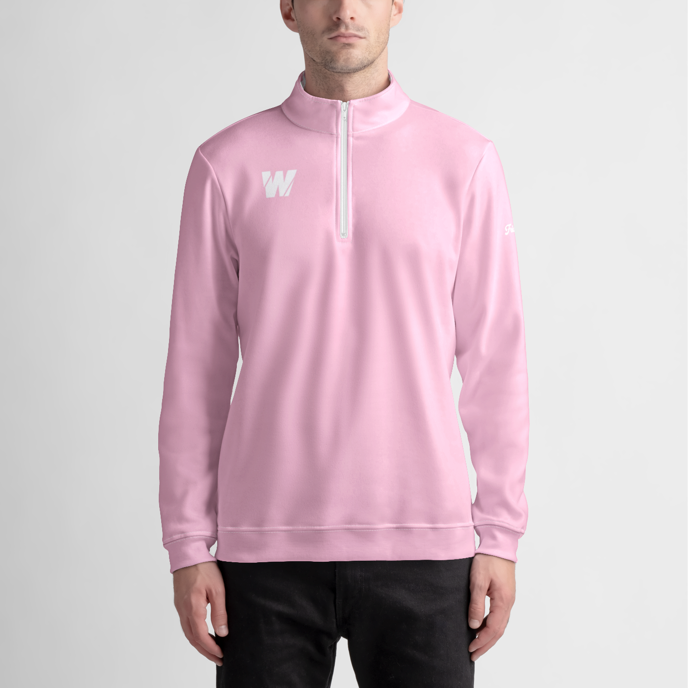Whittier Pink Hibiscus Quarter Zip