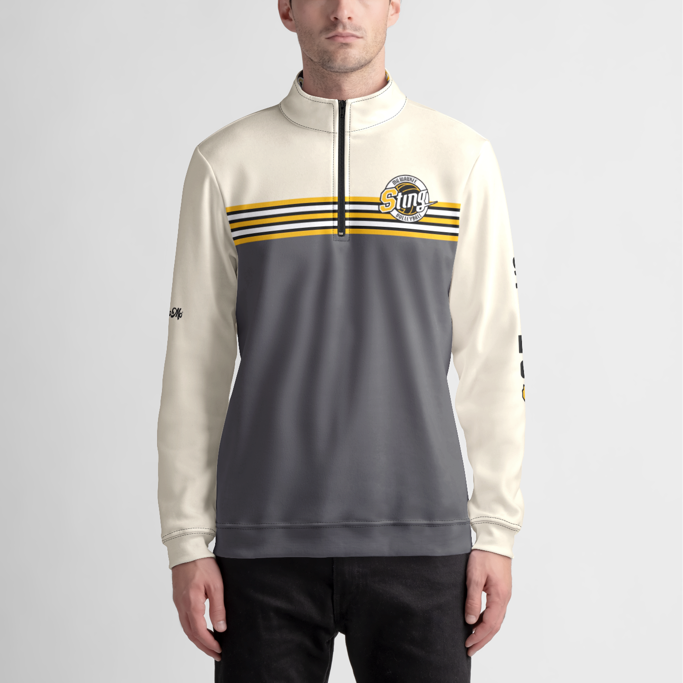 Sting Retro Stripe Quarter Zip