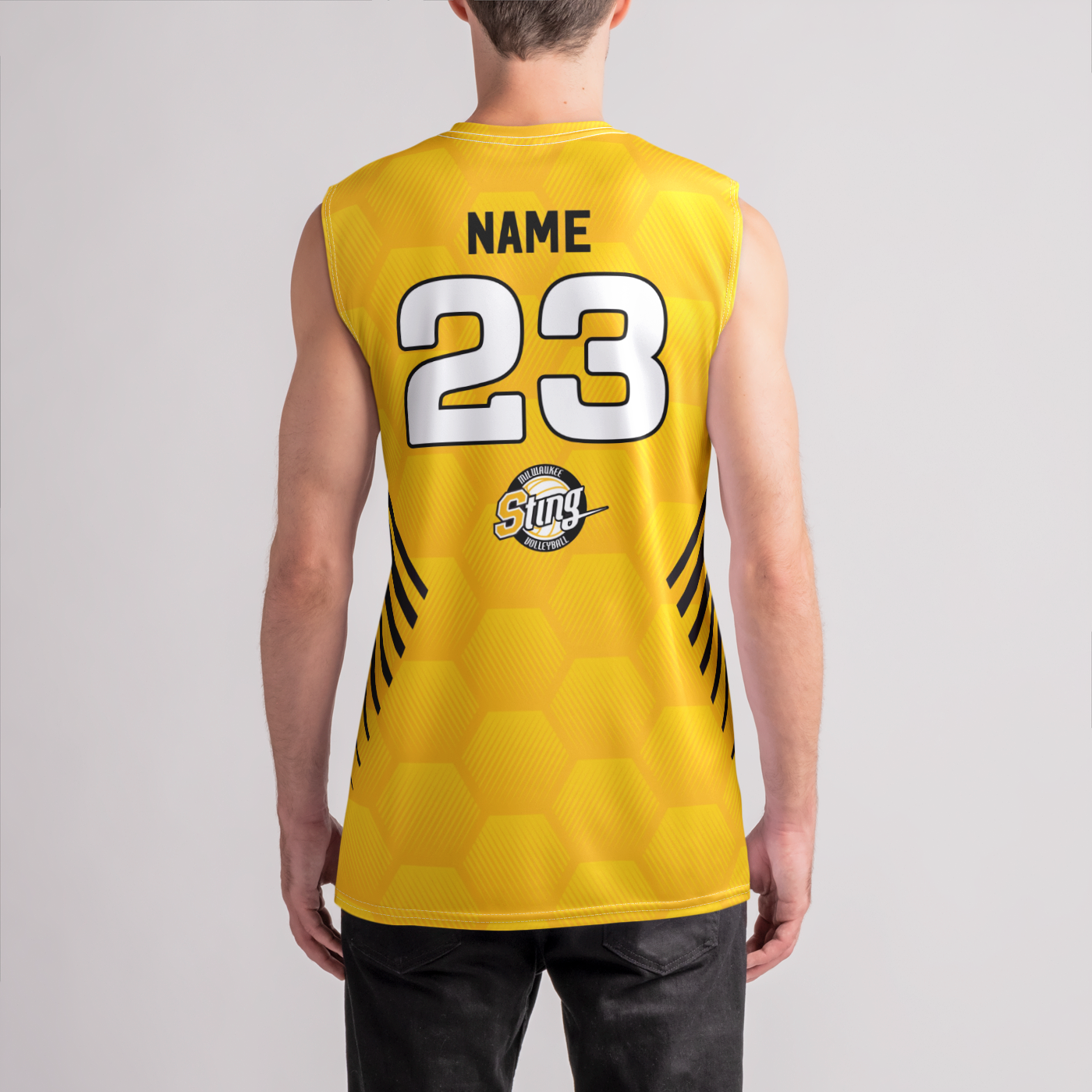 Sting Gold Hex Boys Sleeveless Jersey