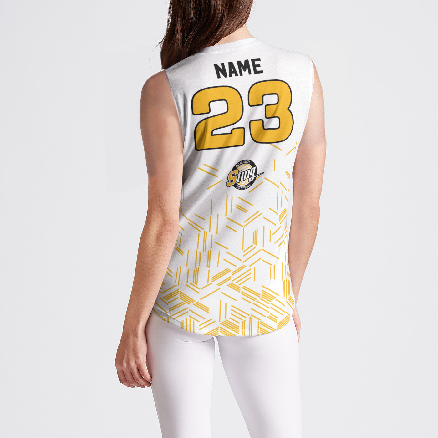 Sting White Hex Sleeveless Jersey