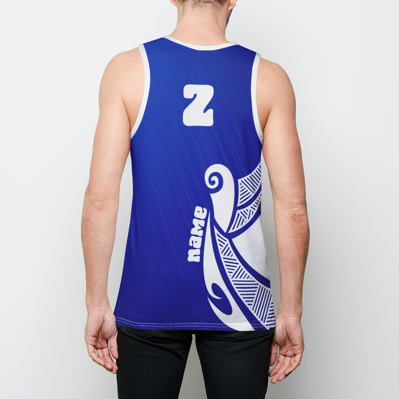 Tribal Honu Blue Custom Tank