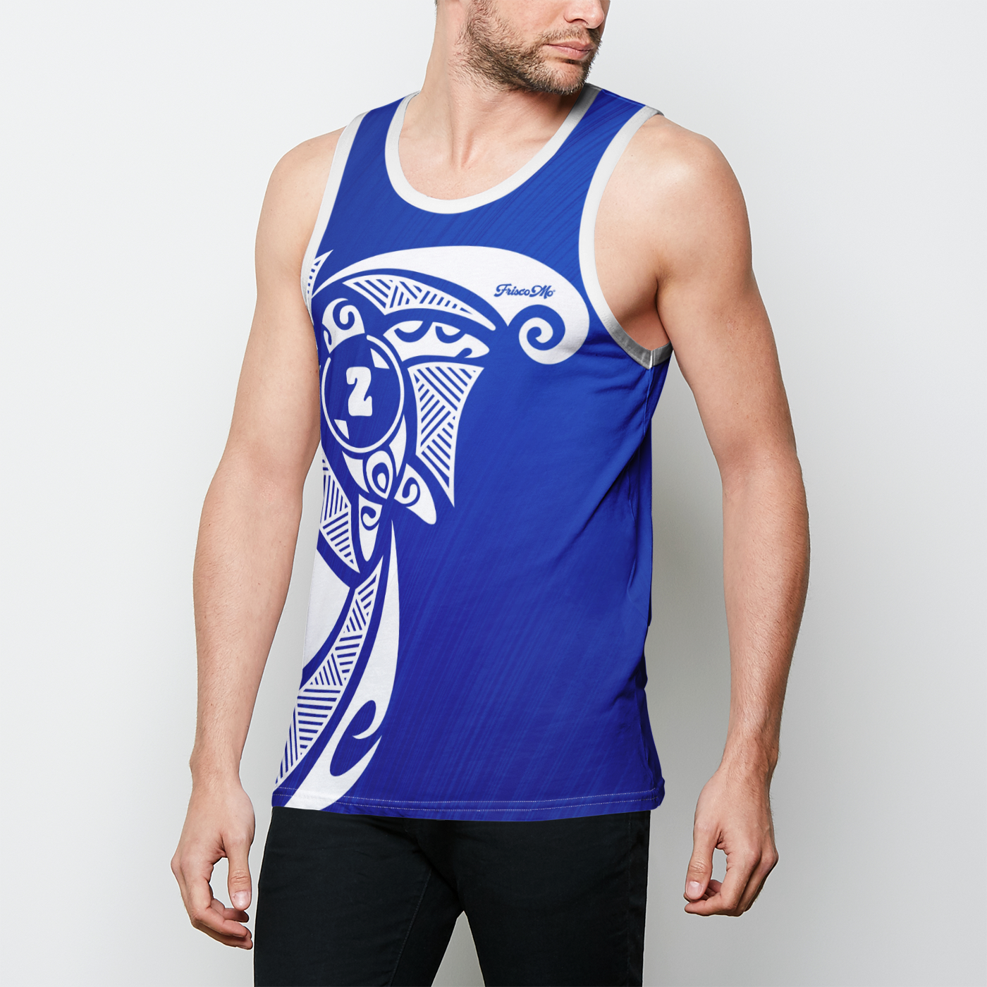 Tribal Honu Blue Custom Tank