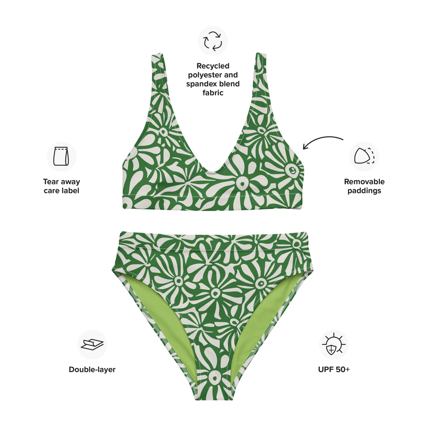 Green Daisy Bikini