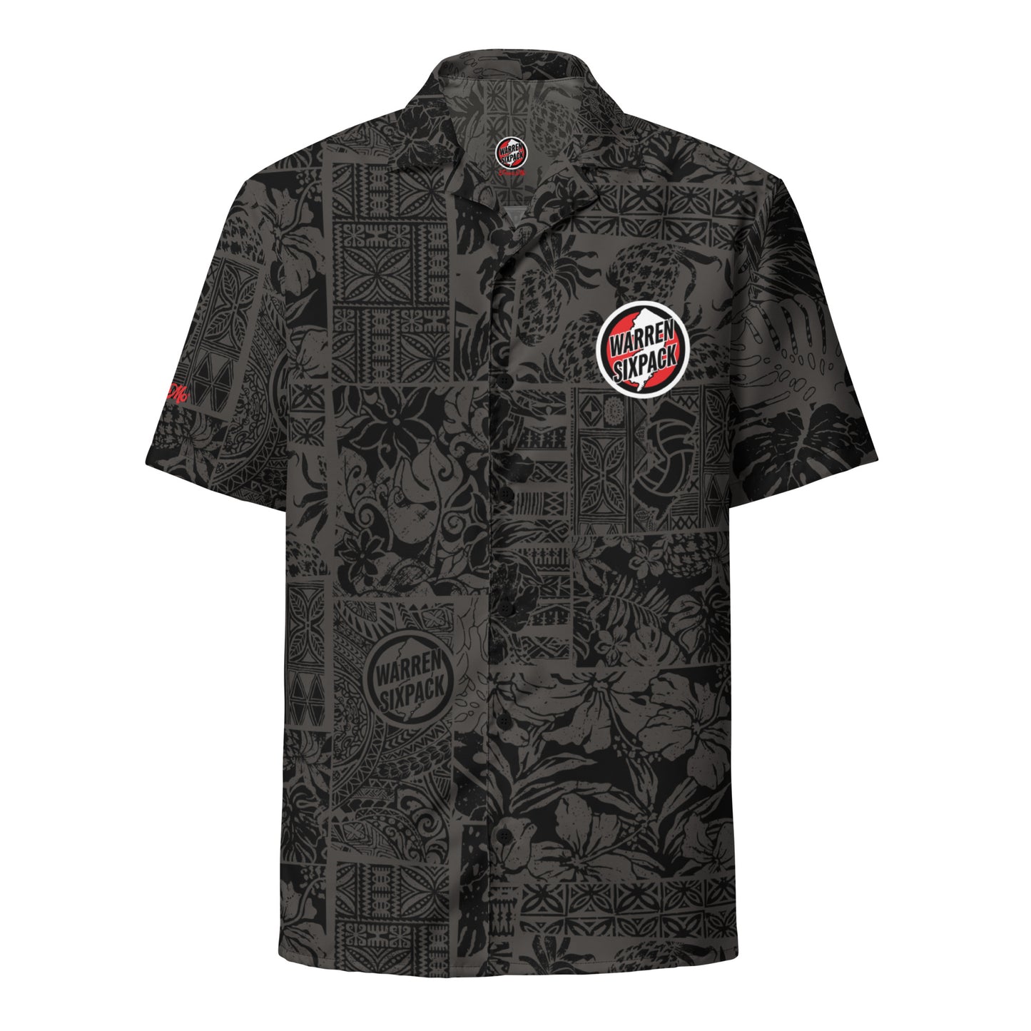 Warren Sixpack Monochrome Tapa Aloha Shirt