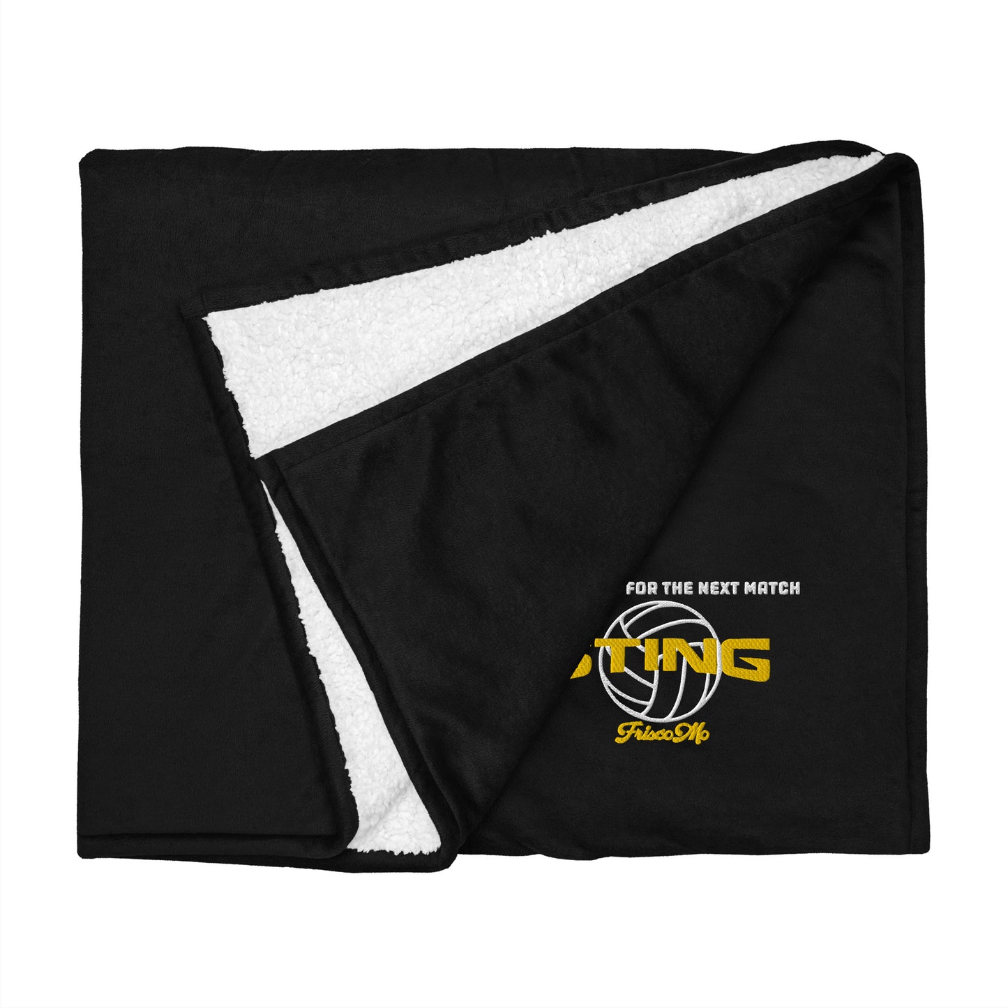Sting Warming Up Embroidered Sherpa Blanket