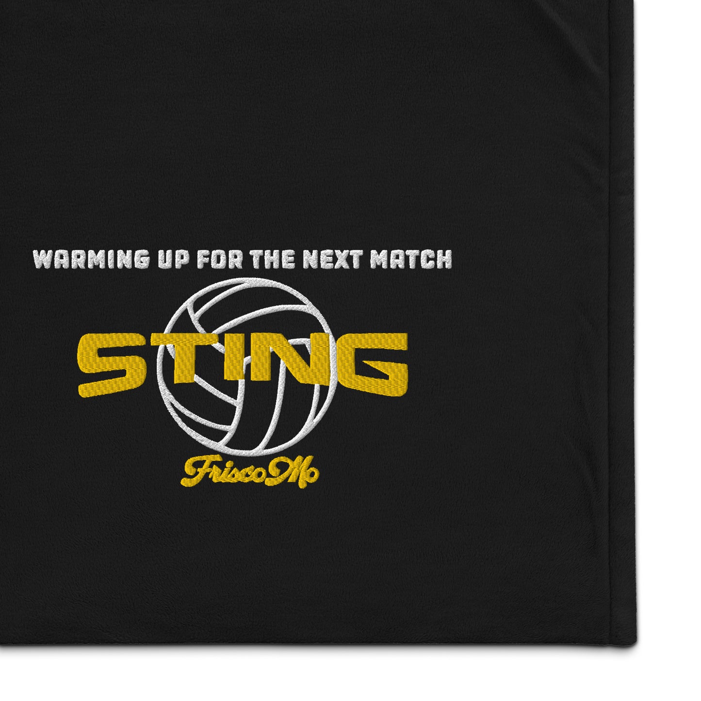 Sting Warming Up Embroidered Sherpa Blanket
