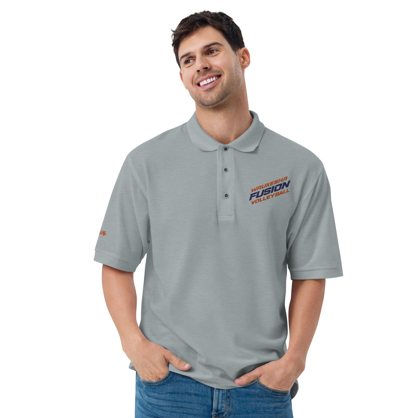 Waukesha Fusion Volleyball Embroidered Premium Polo