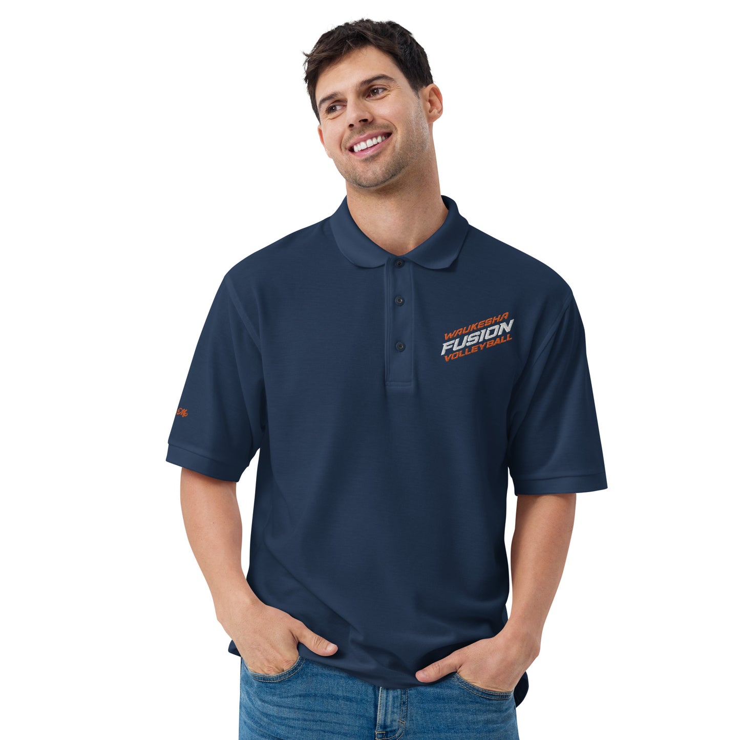 Waukesha Fusion Volleyball Embroidered Premium Polo