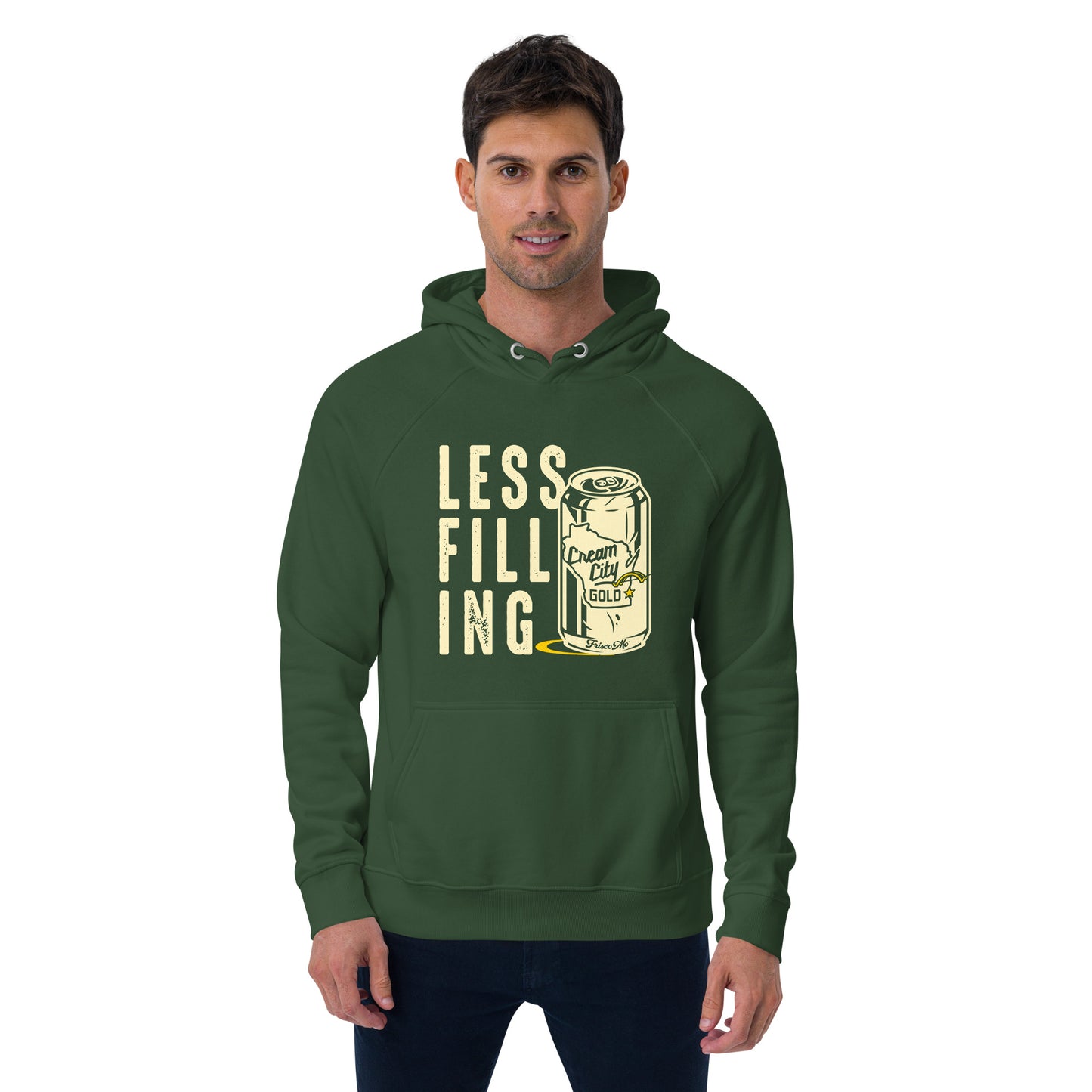MKE Gold Less Filling Orgainc Raglan Hoodie