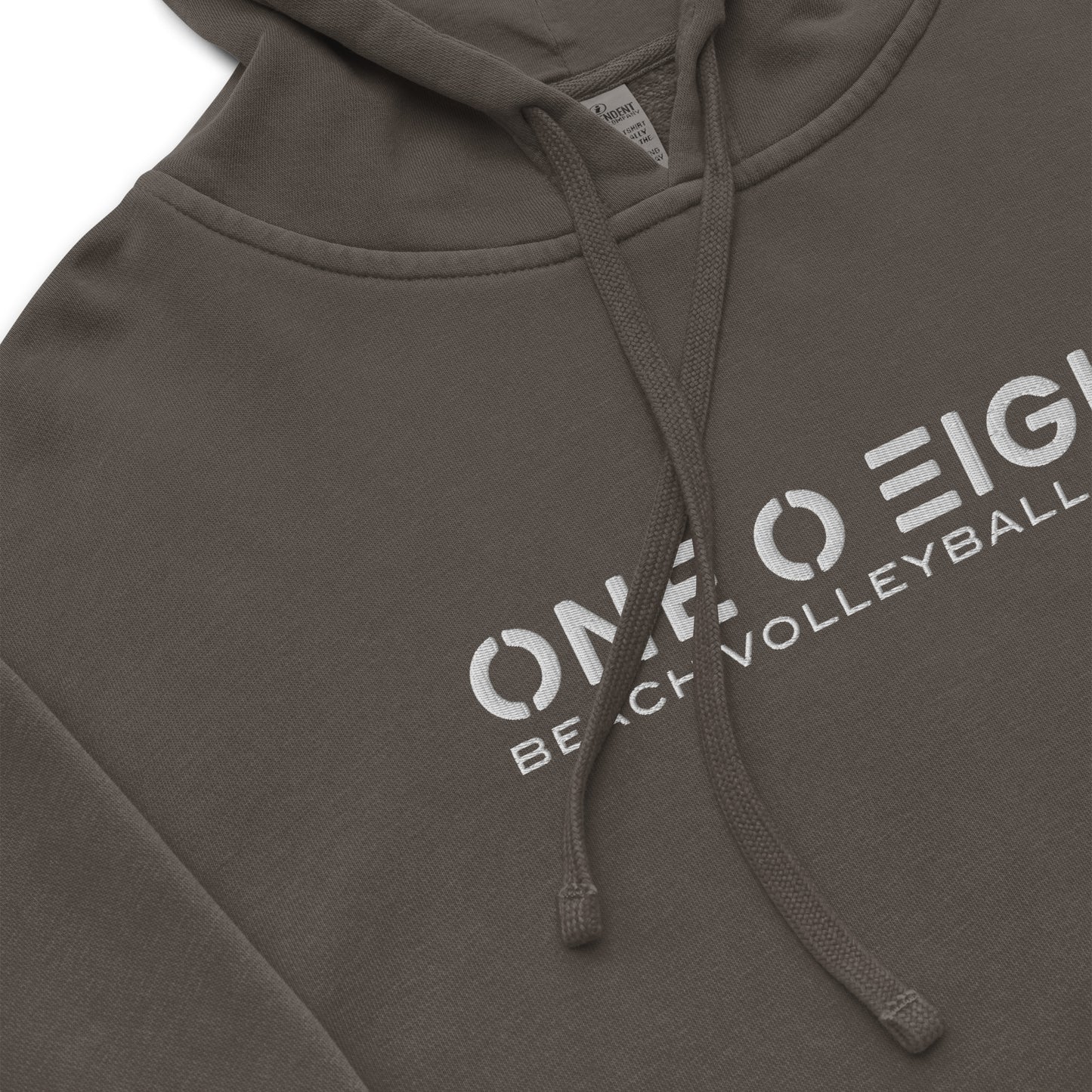 One O Eight Embroidered Pigment-Dyed Hoodie