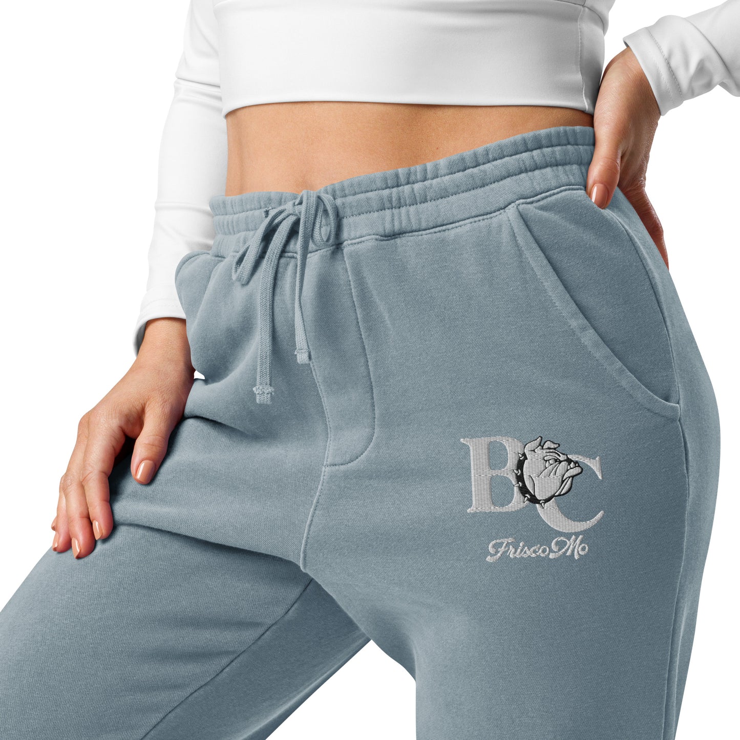 Barton Embroidered Pigment-Dyed Sweatpants