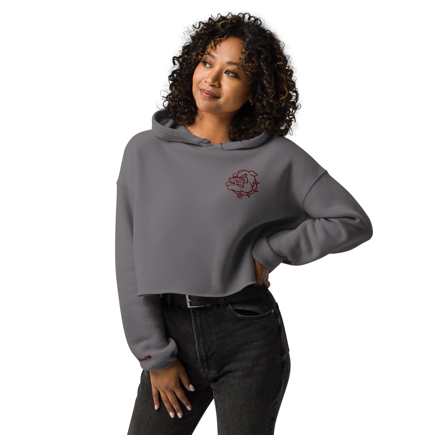 SMF Bulldog Volleyball Crop Hoodie