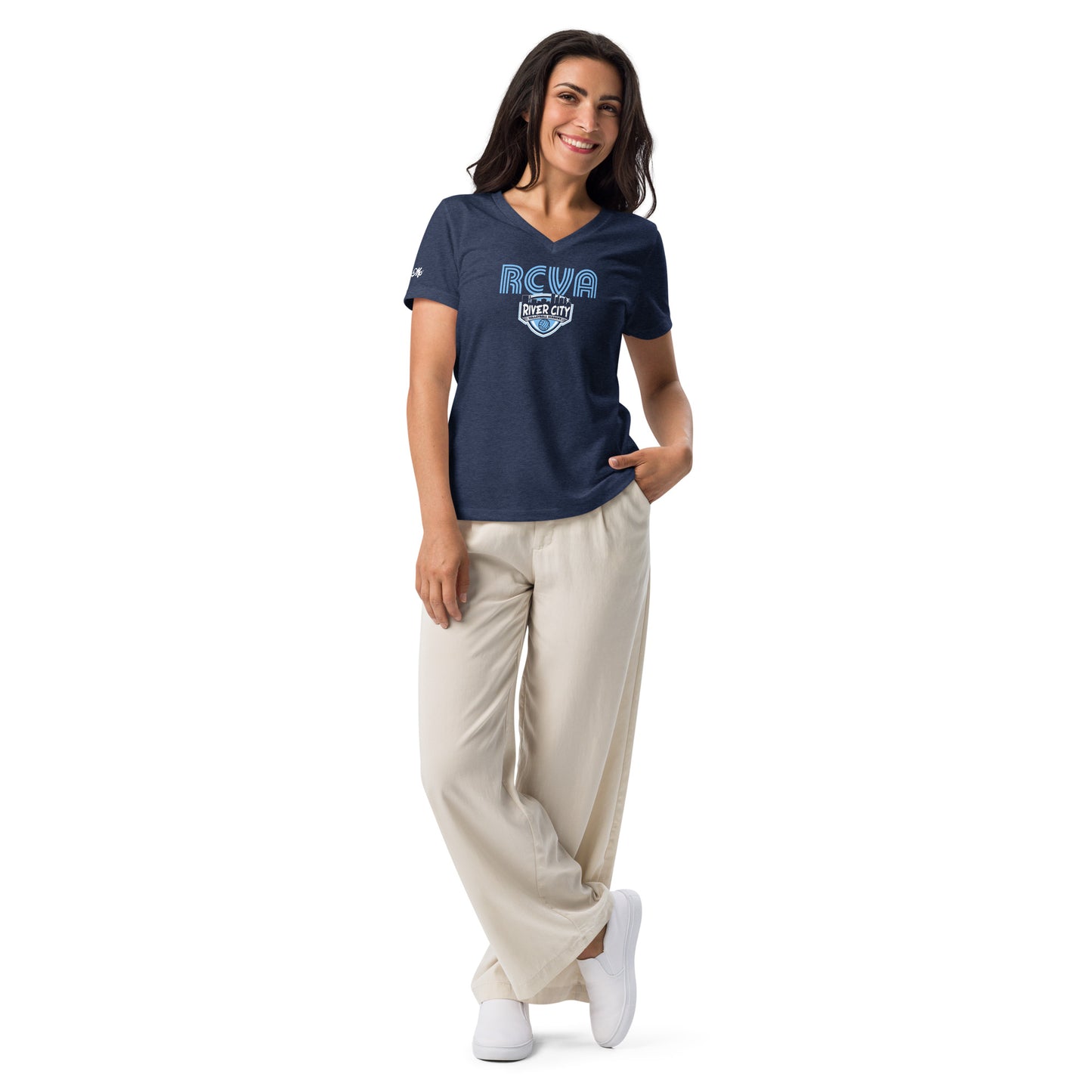 RCVA Groovy Relaxed V-Neck Tee