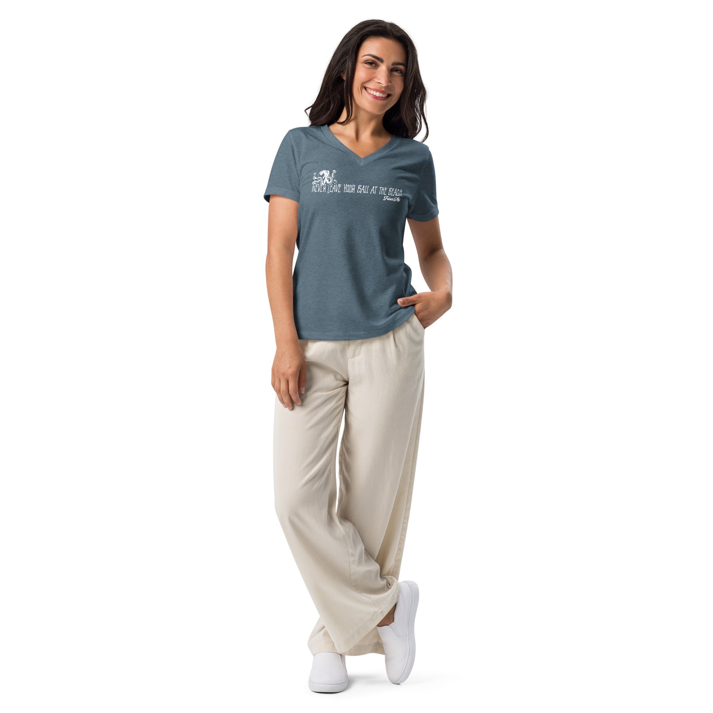 Never Leave Your Ball at the Beach Women’s V-Neck