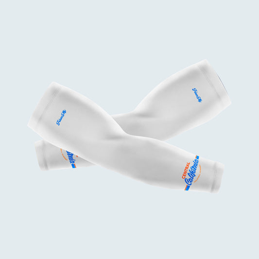 CCVA Girls White Arm Sleeve Set