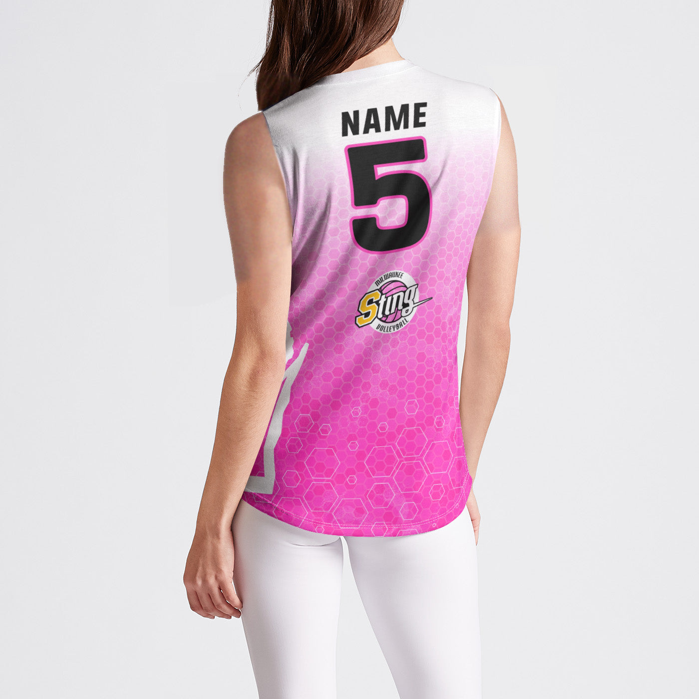 Sting Pink Ombre Hex Sleeveless Jersey