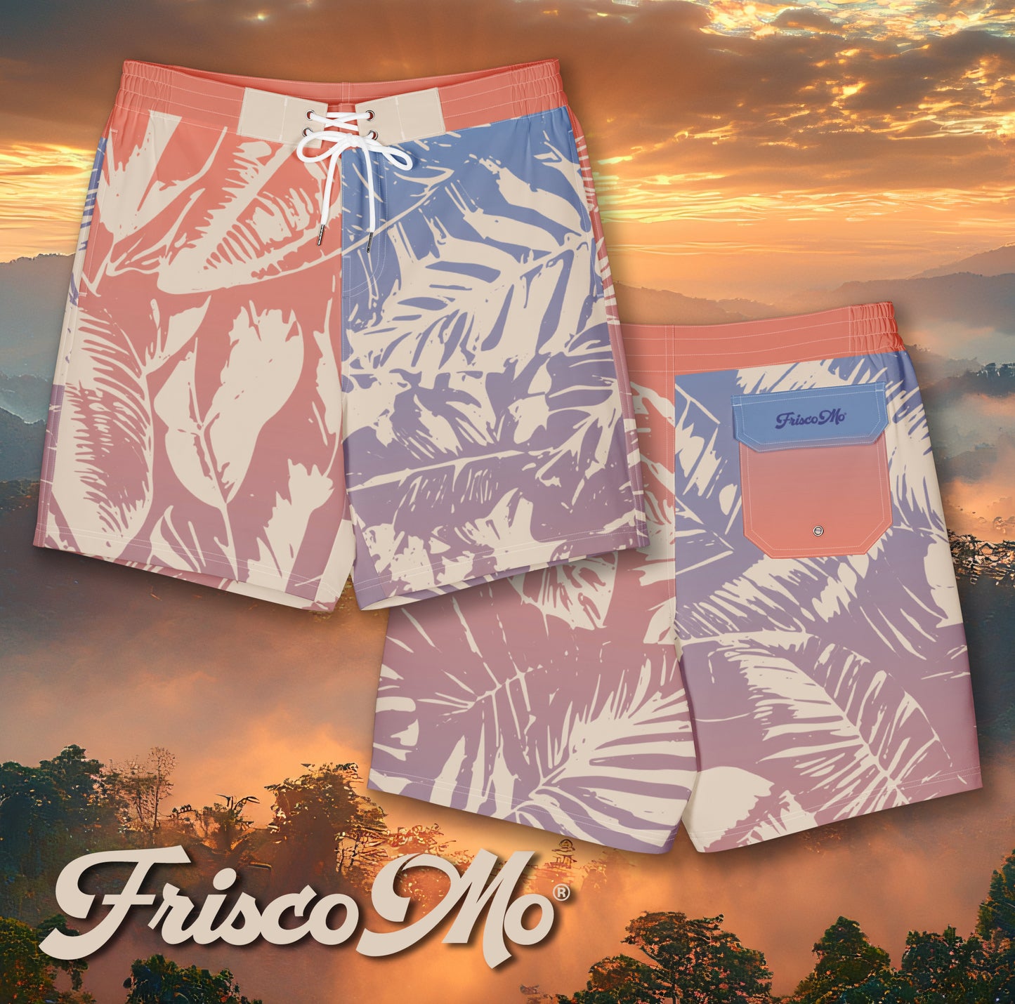 Sunrise Rainforest Board Shorts