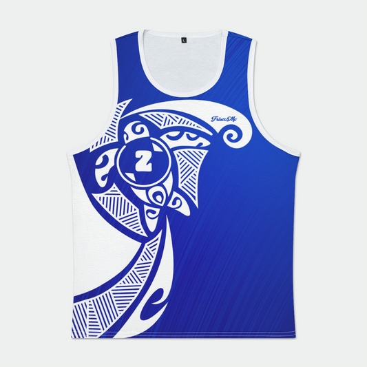 Tribal Honu Blue Custom Tank