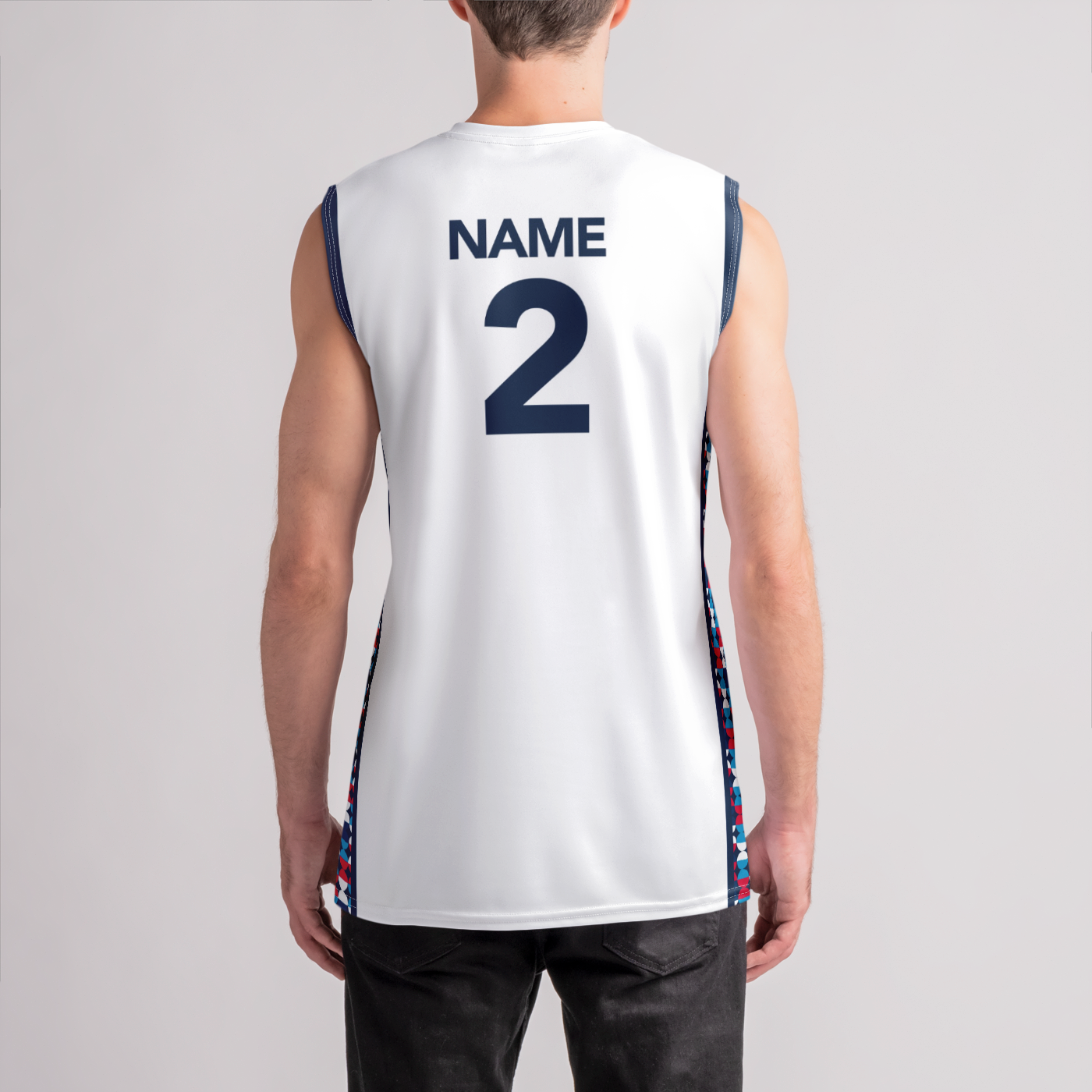 608 Juniors Beach White Lights Boys Jersey