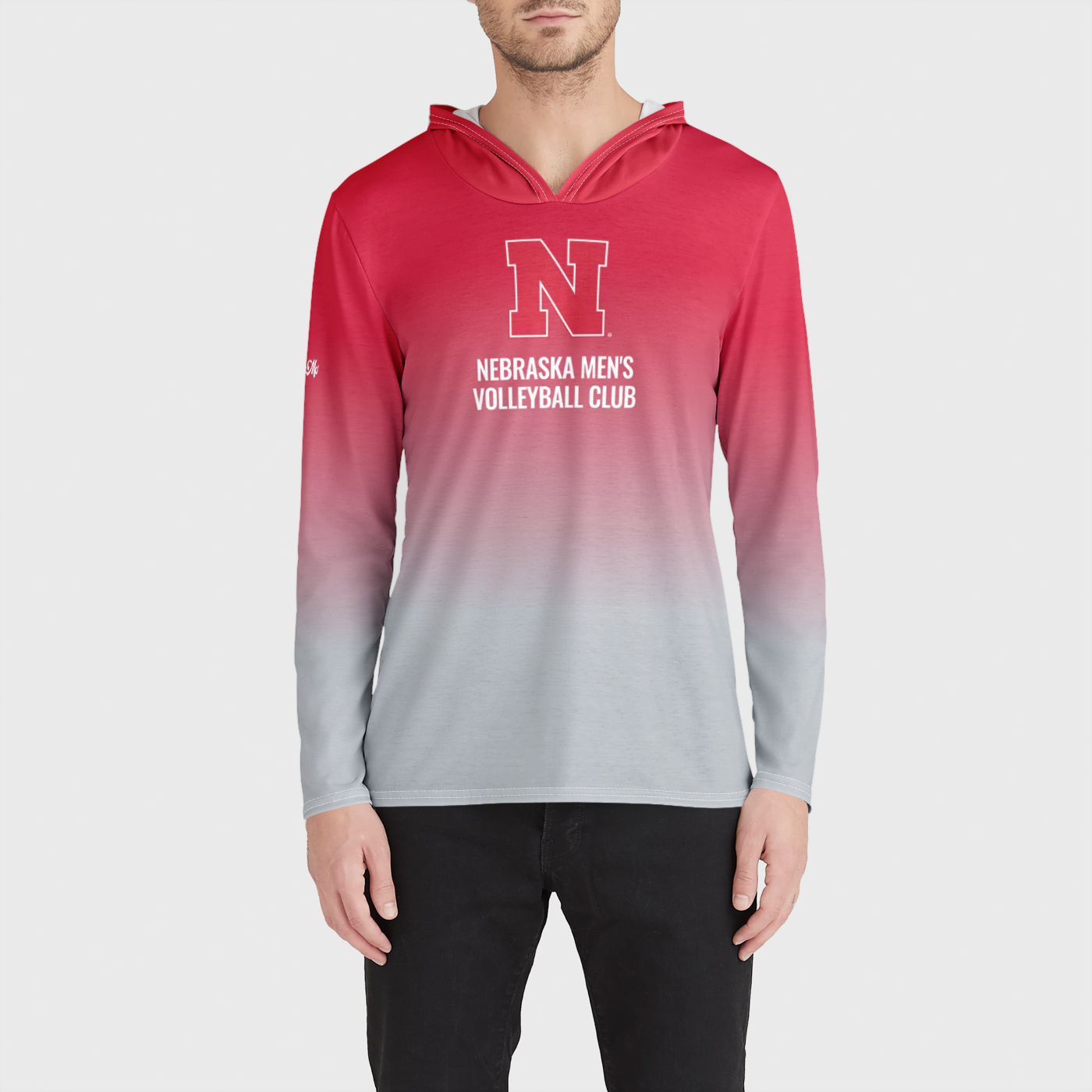 Nebraska MVB Lightweight Ombre Hoodie Warm Up