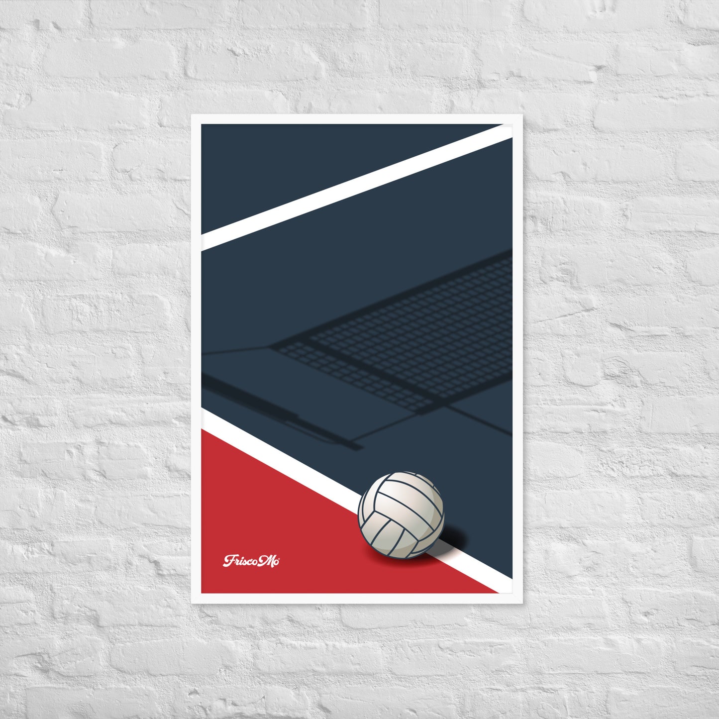 Minimalistic Volleyball Court Framed Poster