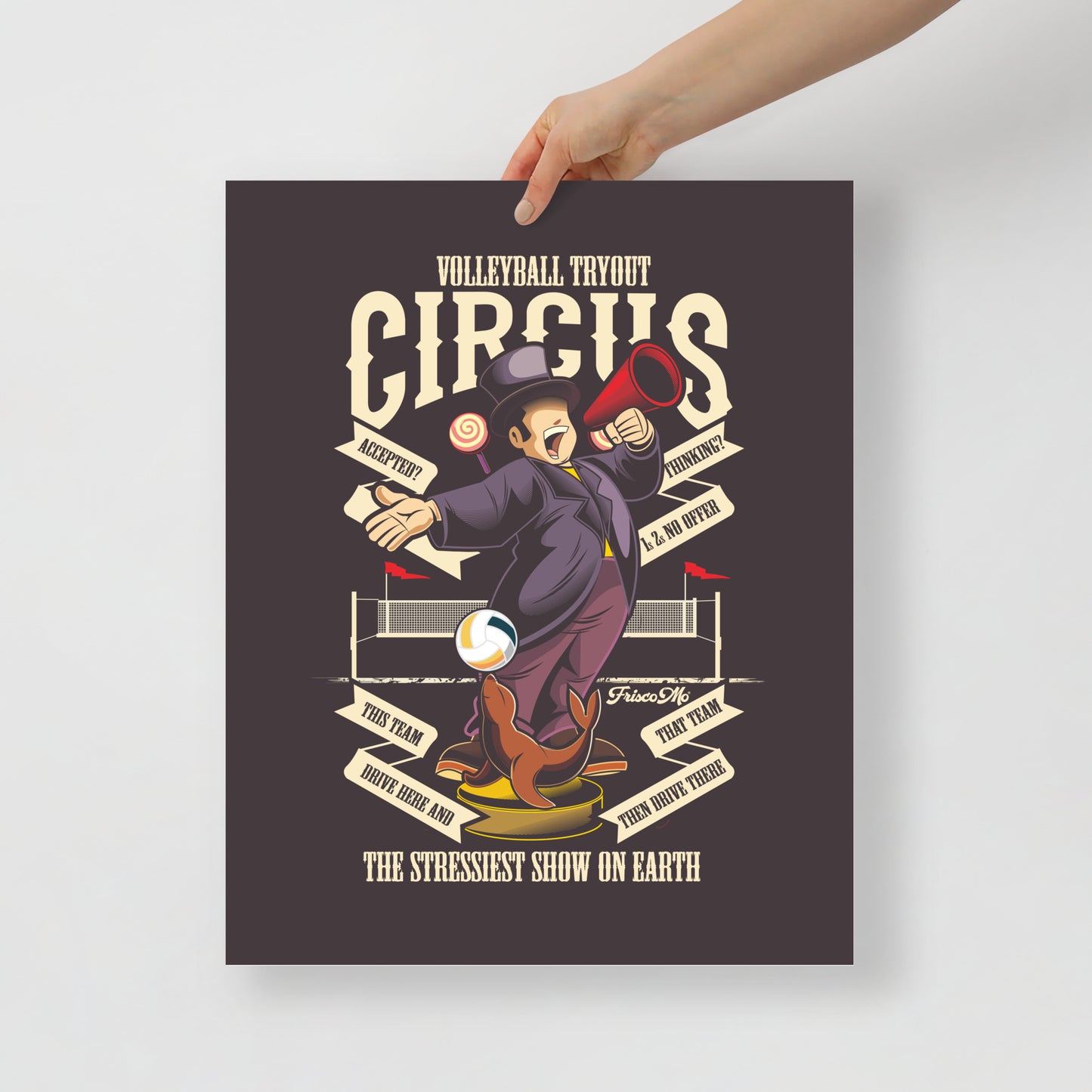 Volleyball Tryout Circus Poster