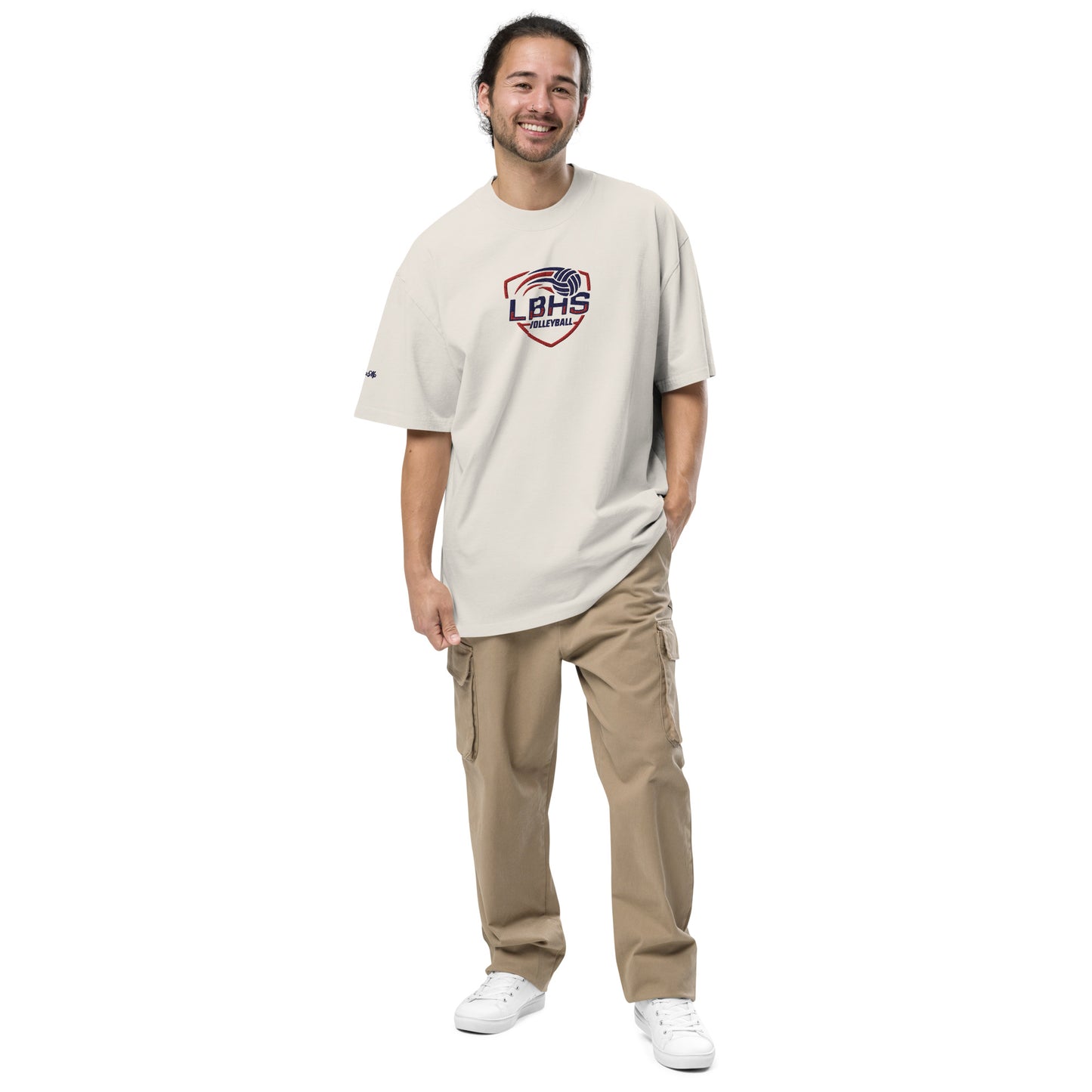 LBHS Embroidered Oversized Faded Tee
