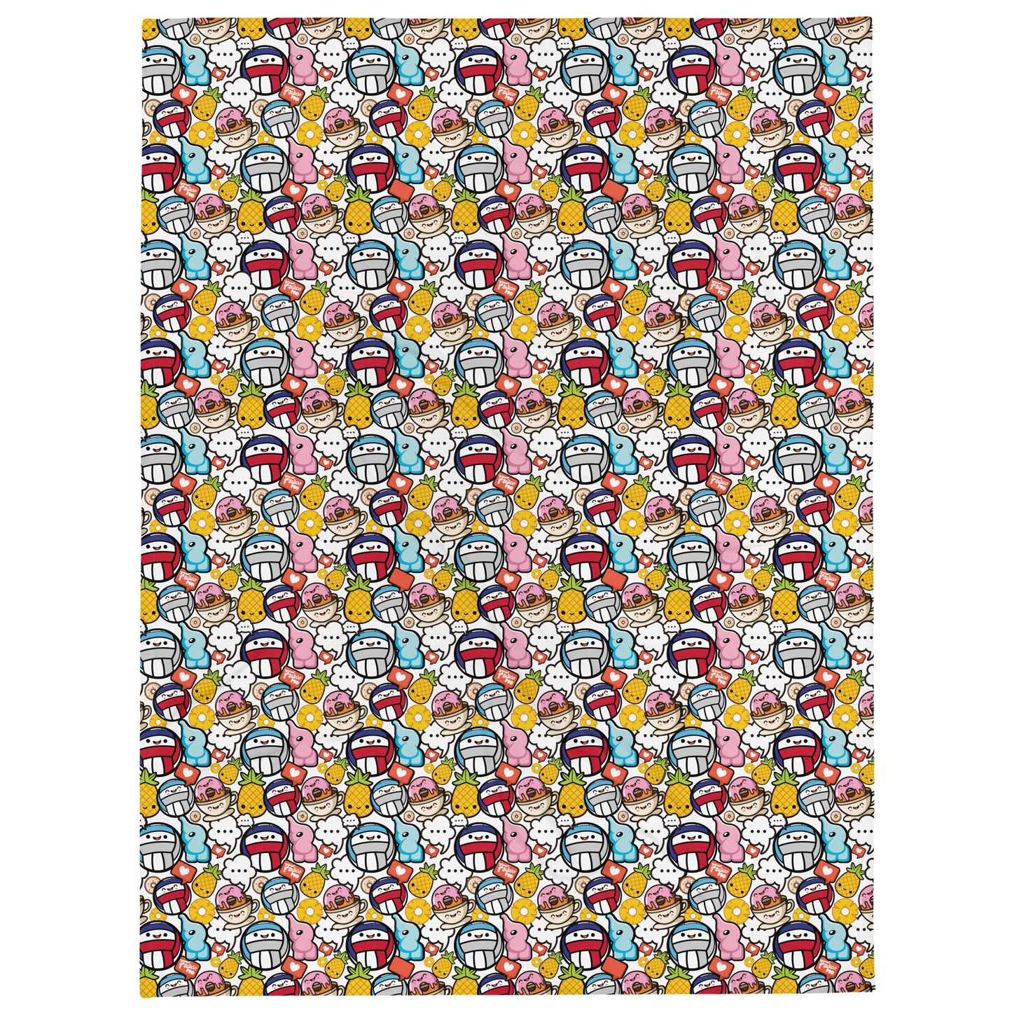 Kawaii Volleyball Love Fleece Blanket