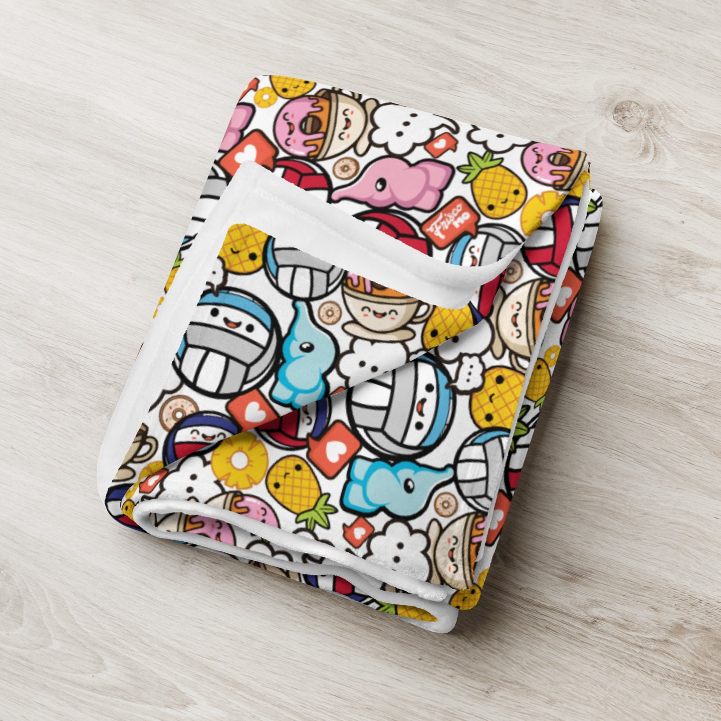 Kawaii Volleyball Love Fleece Blanket