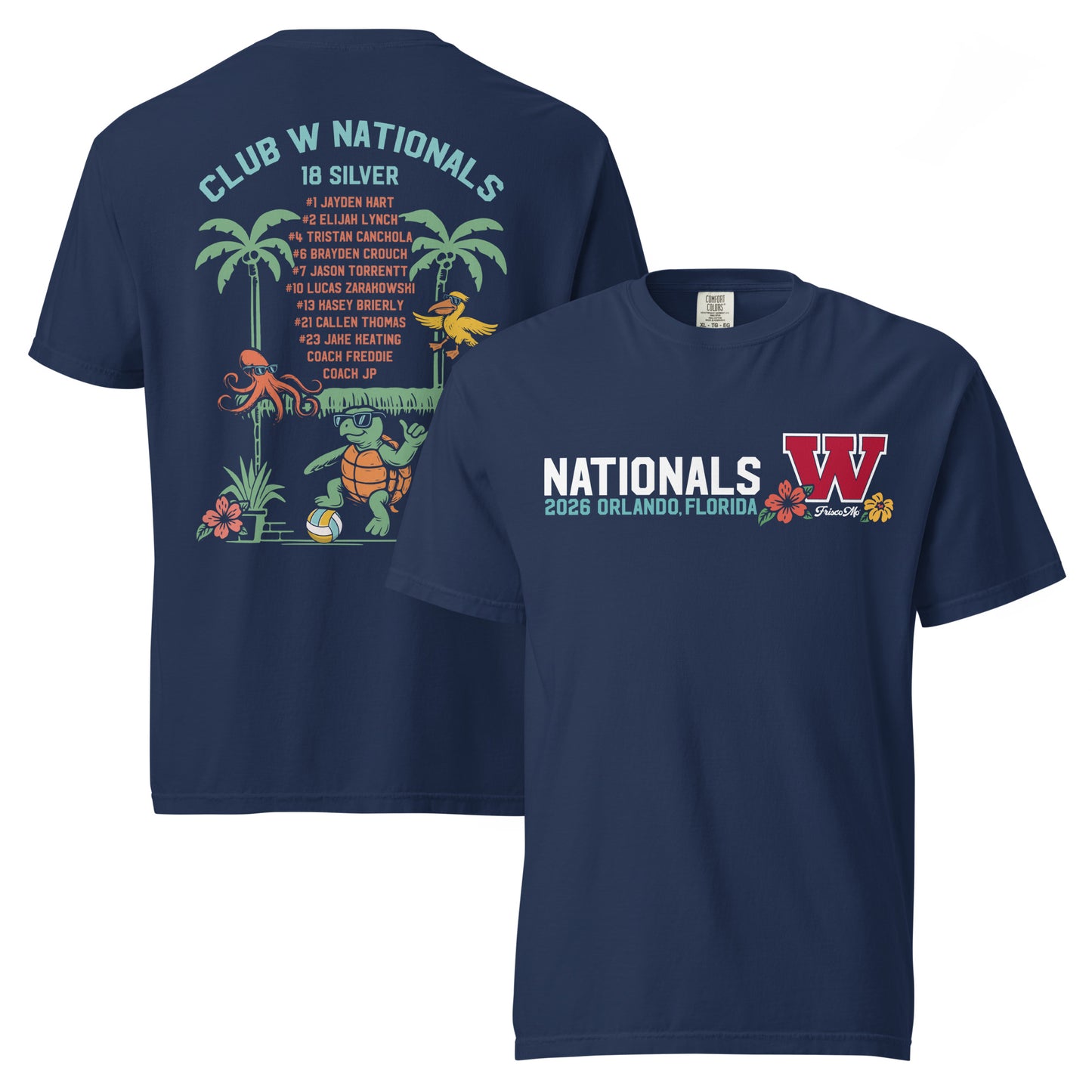 Club W 18 Silver Nationals ROSTER Garment-Dyed Tee
