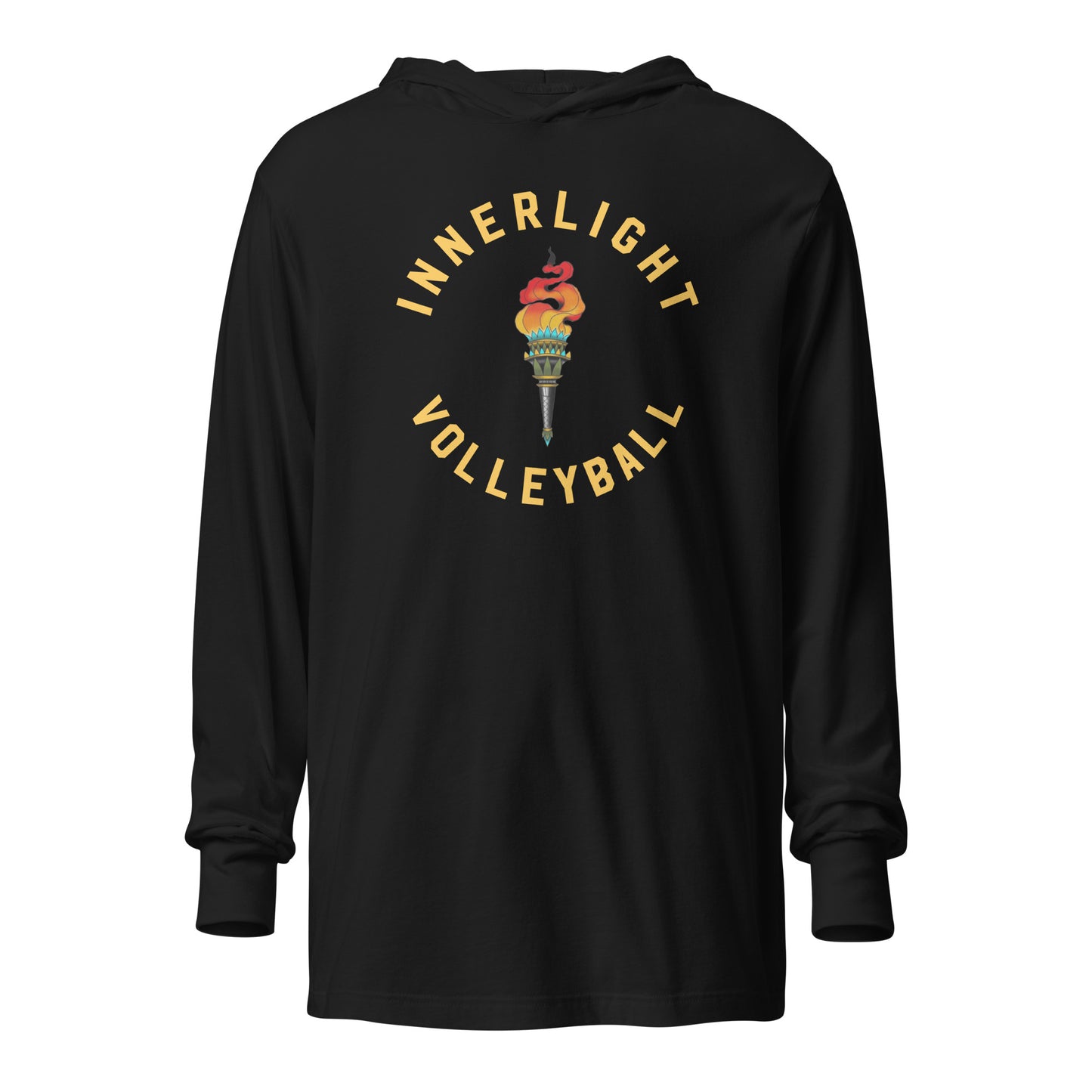 Innerlight Circle Torch Hooded Long-Sleeve Tee