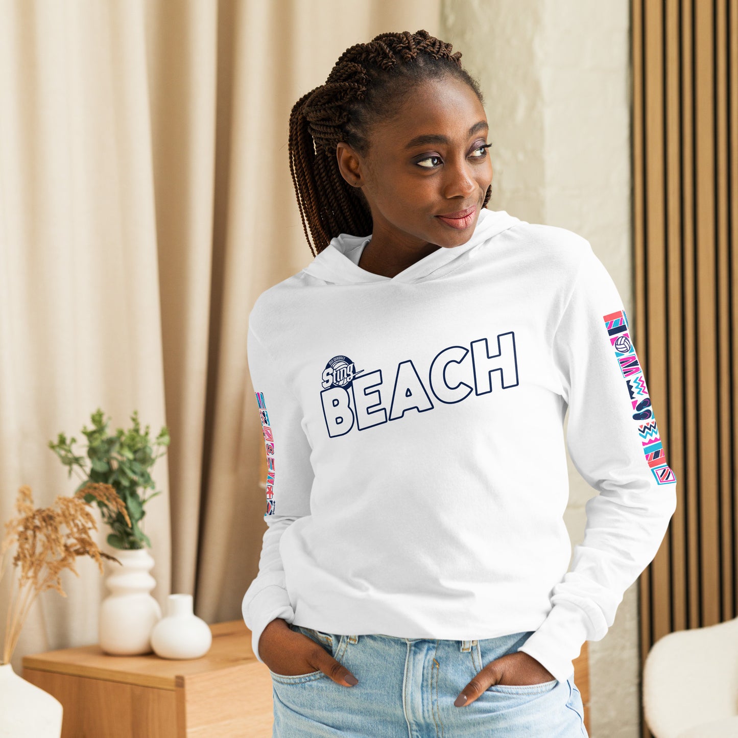 Sting Beach Club Hooded Long-Sleeve Tee