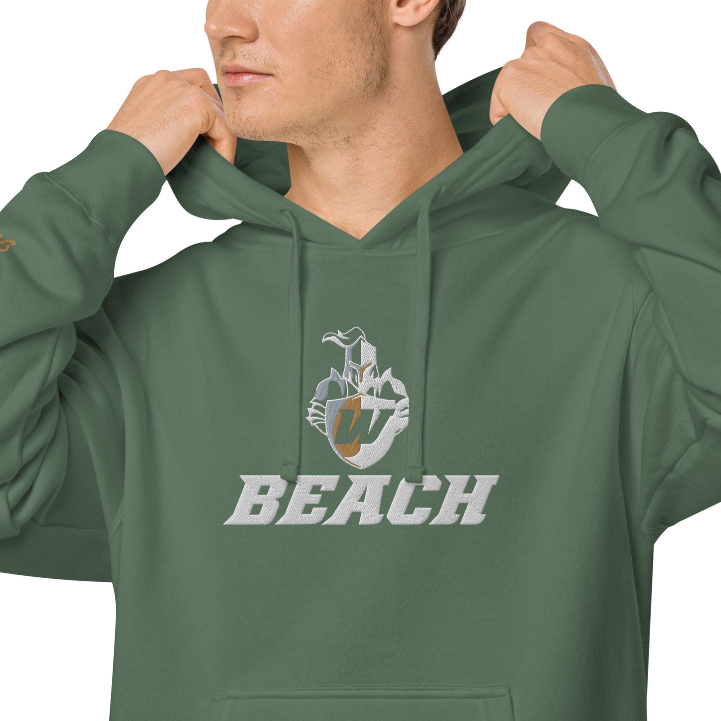 Webber Beach Embroidered Pigment-Dyed Hoodie