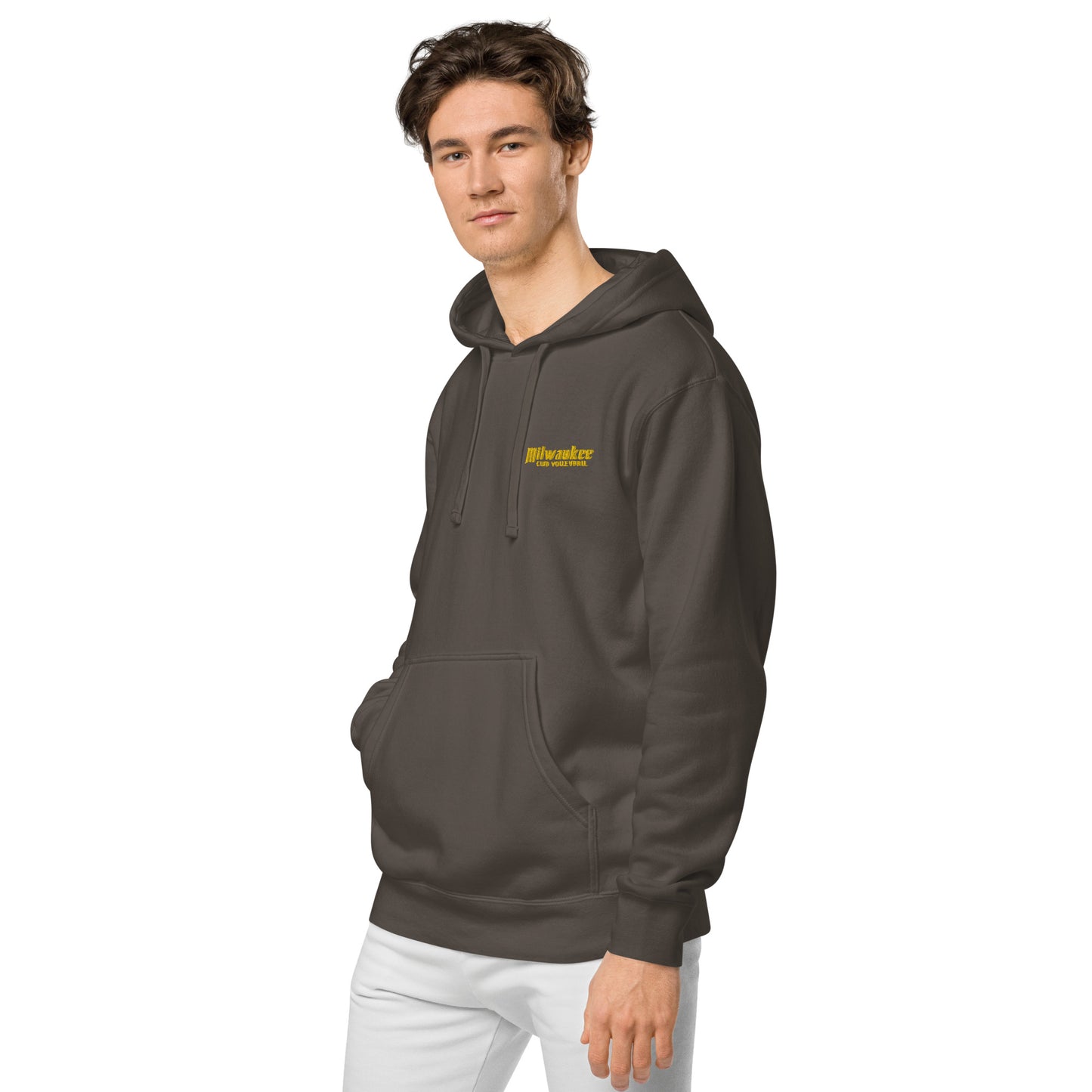 UWM Club Volleyball Pigment-Dyed Embroidered Hoodie