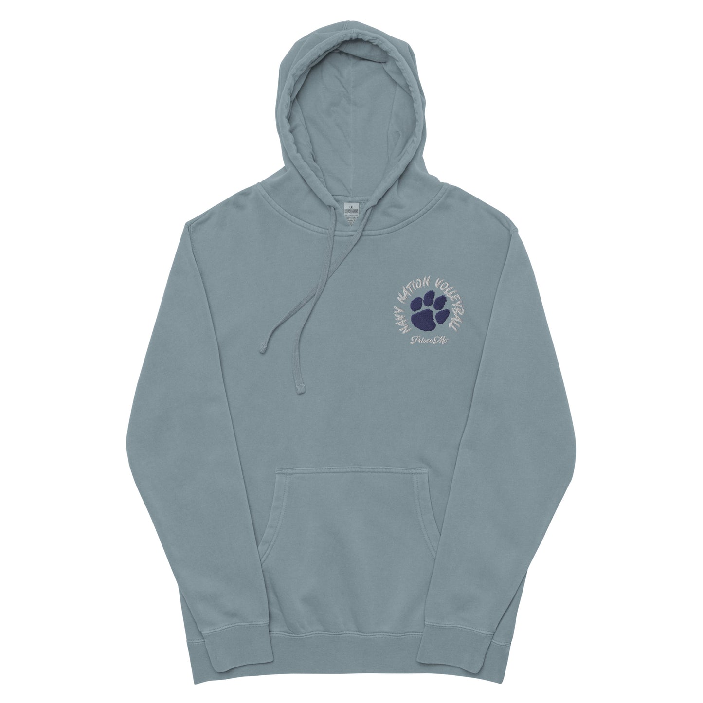 Navy Nation Embroidered Pigment-Dyed Hoodie