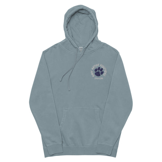Navy Nation Embroidered Pigment-Dyed Hoodie
