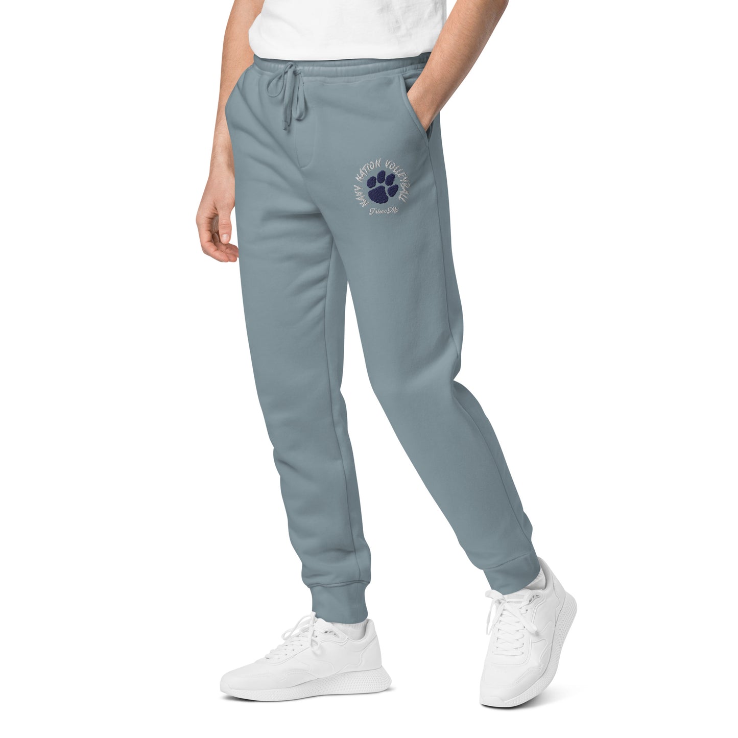 Navy Nation Embroidered Pigment-Dyed Sweatpants