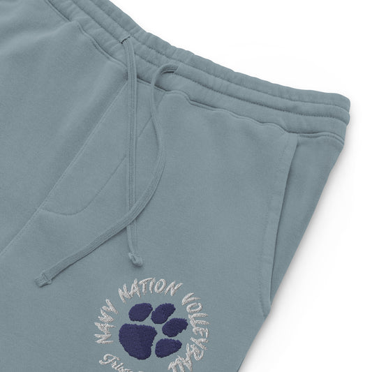 Navy Nation Embroidered Pigment-Dyed Sweatpants