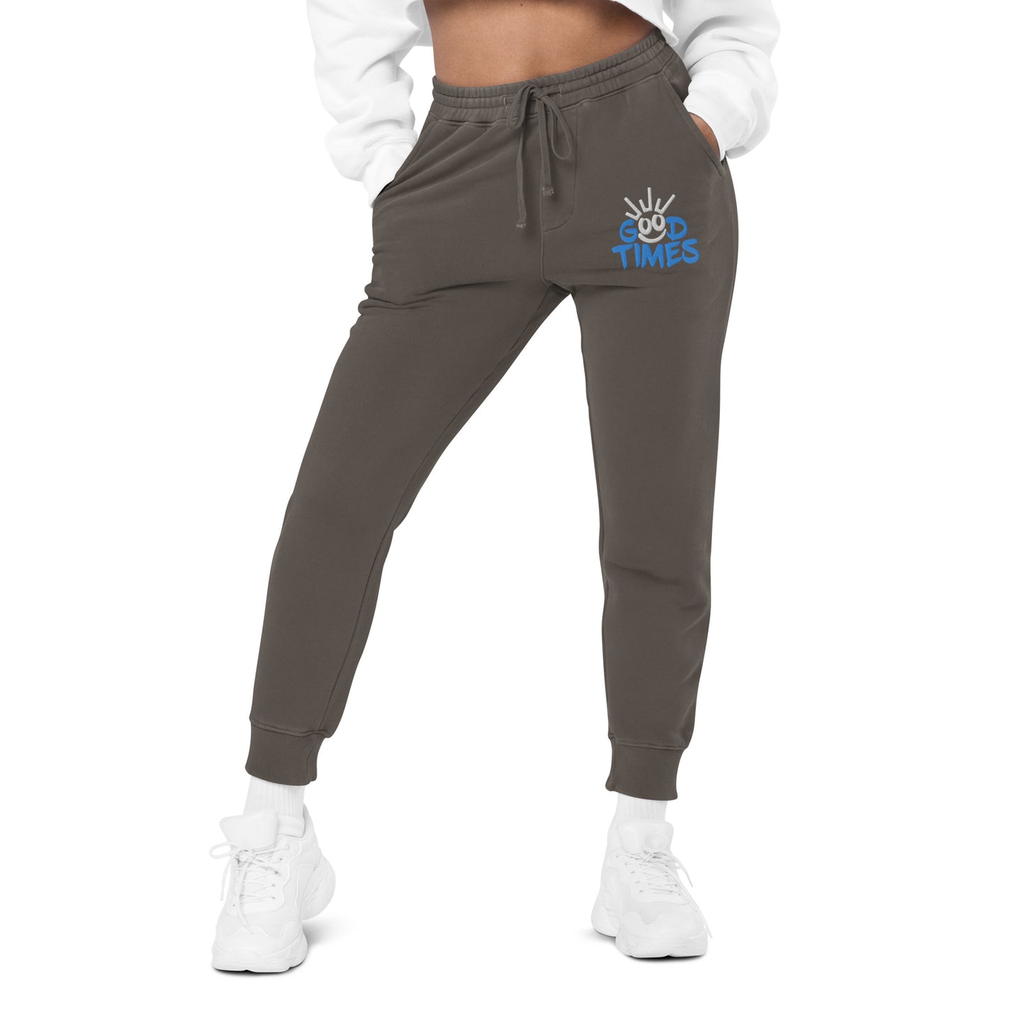 Good Times Unisex Embroidered Pigment-dyed Sweatpants
