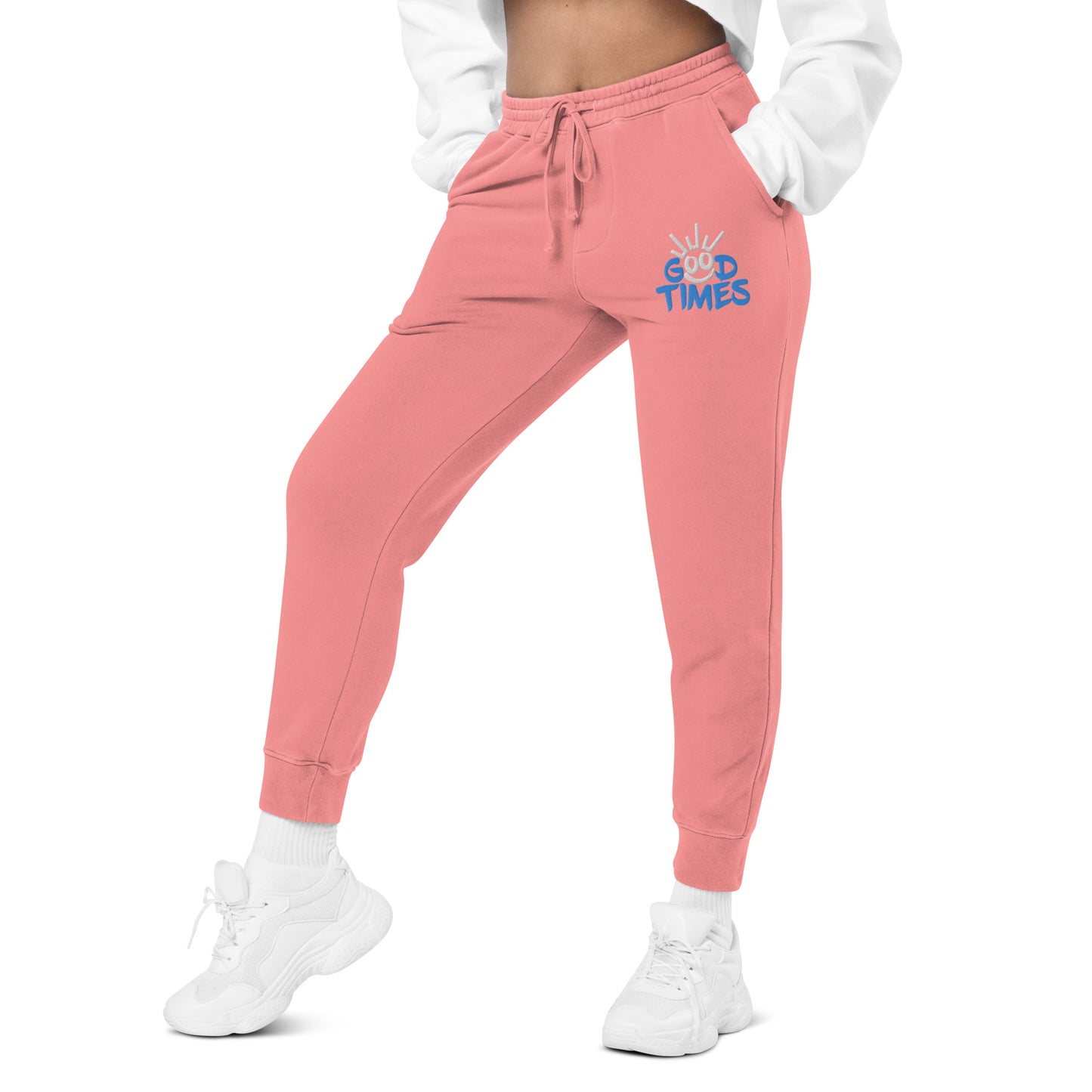 Good Times Unisex Embroidered Pigment-dyed Sweatpants
